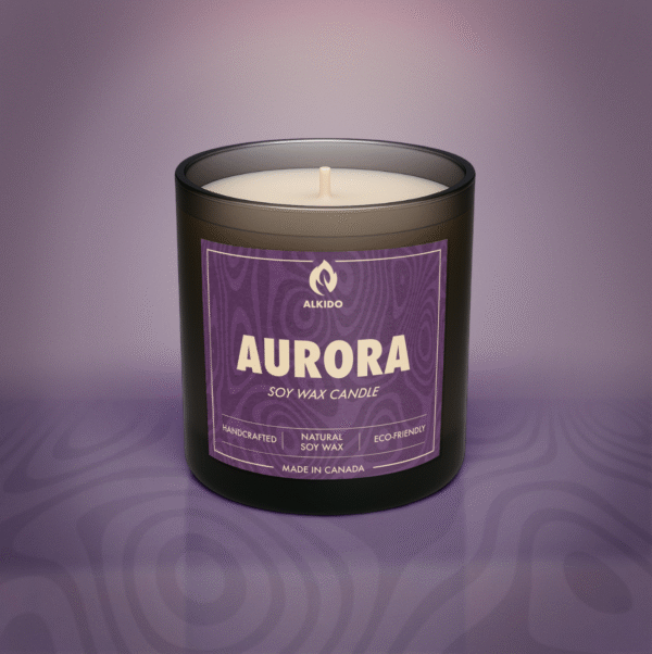 ALKIDO AURORA – Lavender Soy Wax Candle, hand-poured in Toronto with soft floral scent