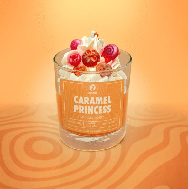 Soy wax candle – ALKIDO CARAMEL PRINCESS, sweet and warm, hand-poured in Toronto