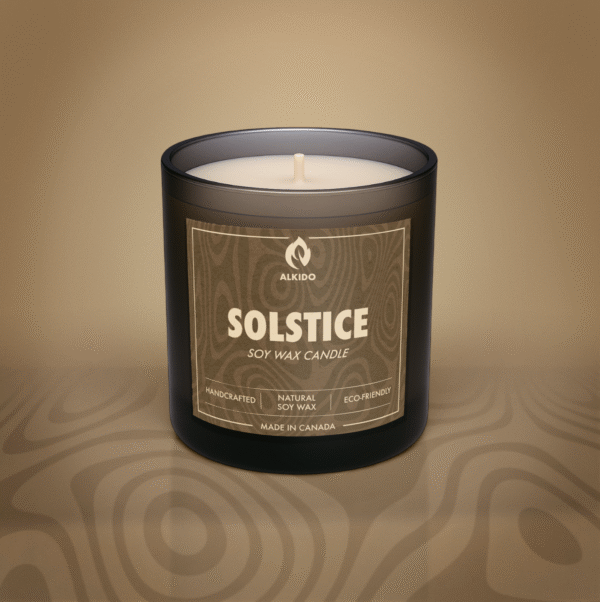 Sandalwood soy wax candle – ALKIDO SOLSTICE, hand-poured and eco-friendly