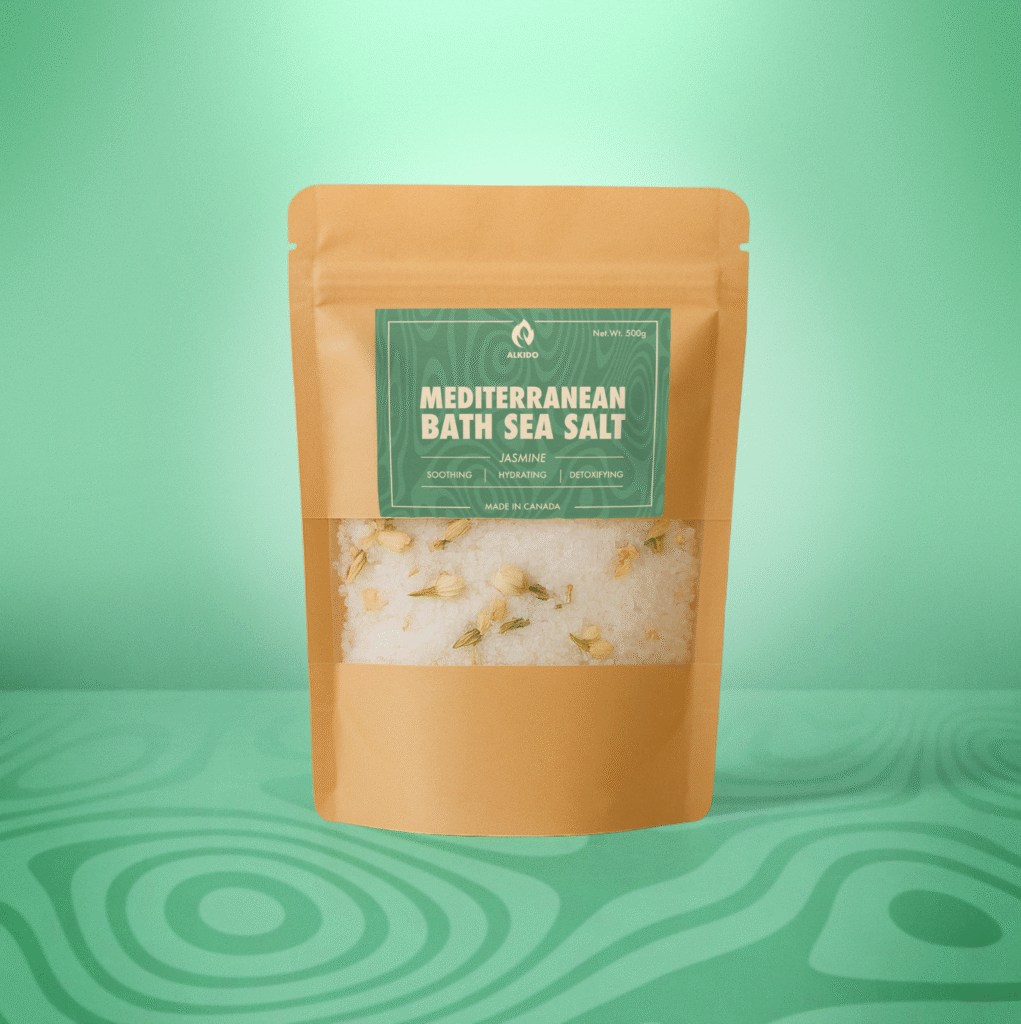 A bag of jasmine Mediterranean sea salt.
