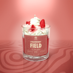 Soy wax candle – ALKIDO STRAWBERRY FIELD, hand-poured in Toronto with sweet fruity notes.