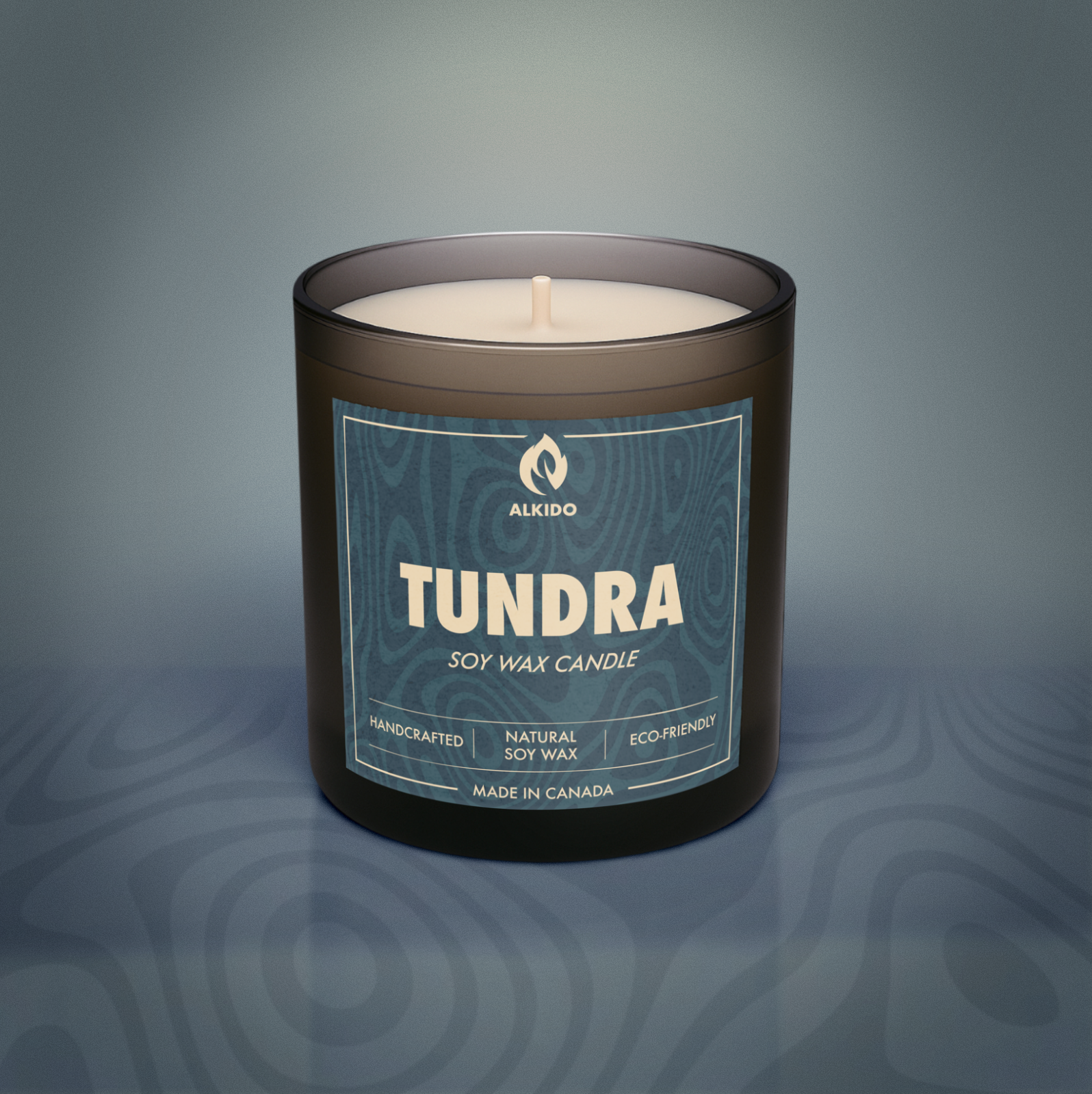 ALKIDO TUNDRA – Eucalyptus Candle Soy Wax, crisp herbal scent, hand-poured in Toronto