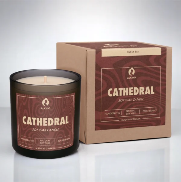Frankincense soy wax candle – ALKIDO CATHEDRAL, rich and meditative, hand-poured in Toronto