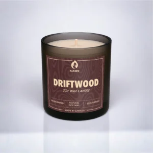Vanilla soy wax candle – ALKIDO Driftwood, warm and hand-poured in Toronto