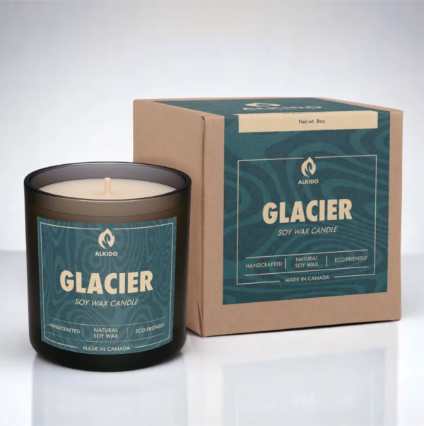Cucumber soy wax candle – ALKIDO GLACIER, fresh and cooling, hand-poured in Toronto