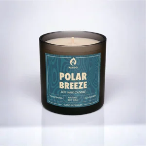Clean cotton soy wax candle – ALKIDO POLAR BREEZE, crisp, hand-poured, and eco-conscious