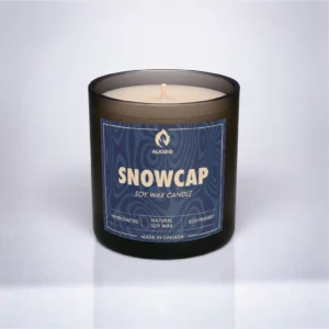 ALKIDO SNOWCAP – Classic Soy Wax Candle, minimal white jar, hand-poured in Toronto