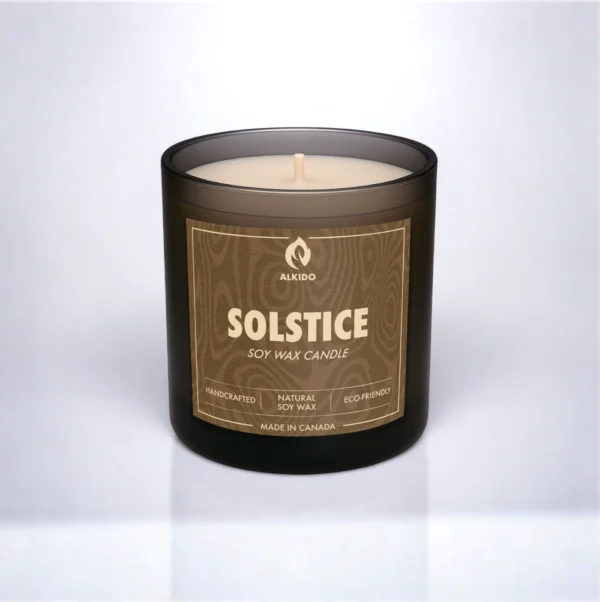 Sandalwood soy wax candle – ALKIDO SOLSTICE, hand-poured and eco-friendly