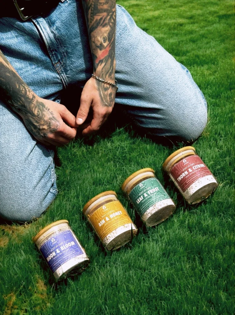 Jar of Thorn & citrine spa mix. 